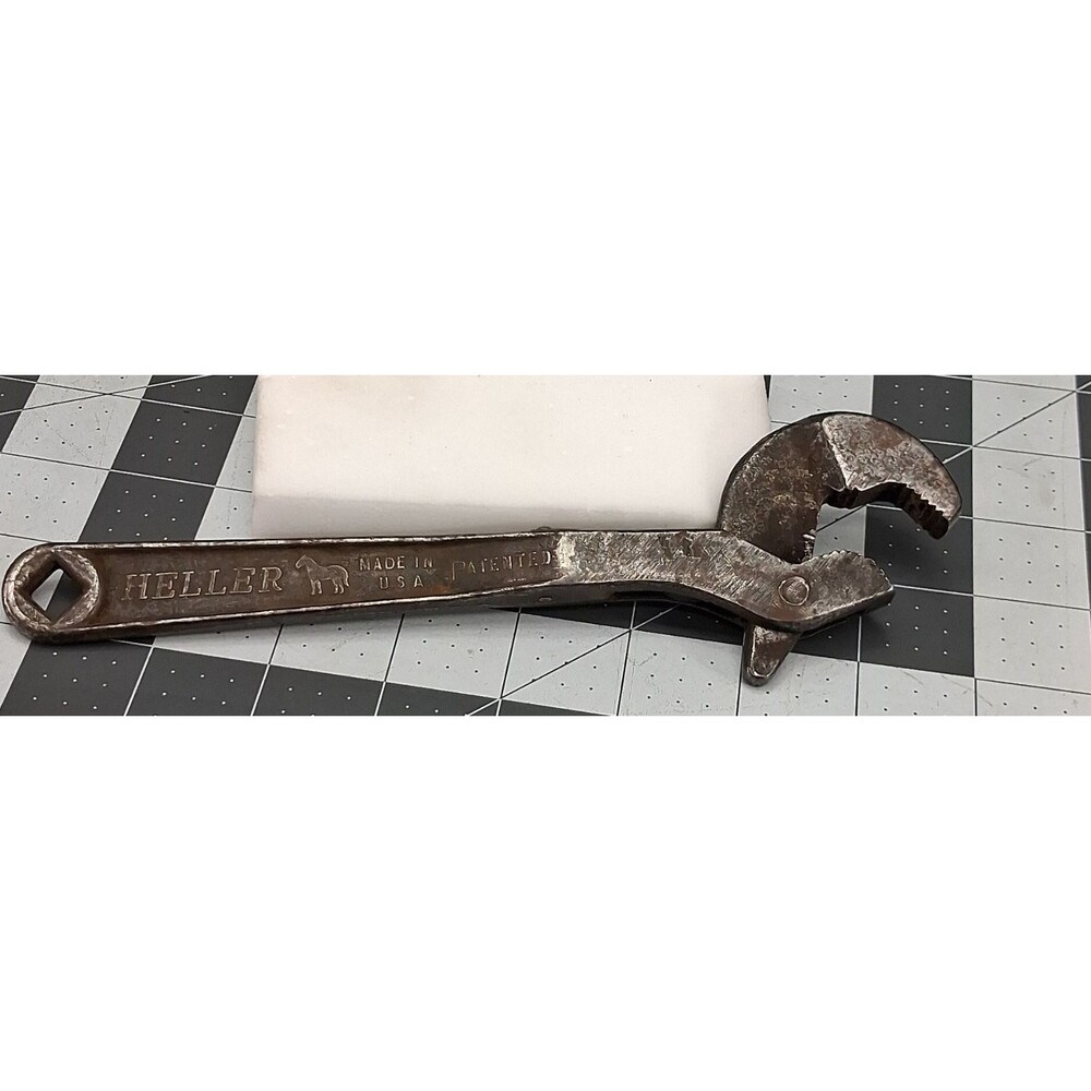 Heller Master Wrench 8 in Steel Adjustable Wrench Non-Ratcheting Made in USA